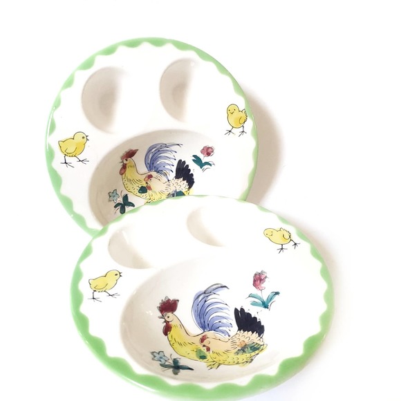 Vintage | Double Soft-Boiled Egg Cup / Bowls - Picture 1 of 10